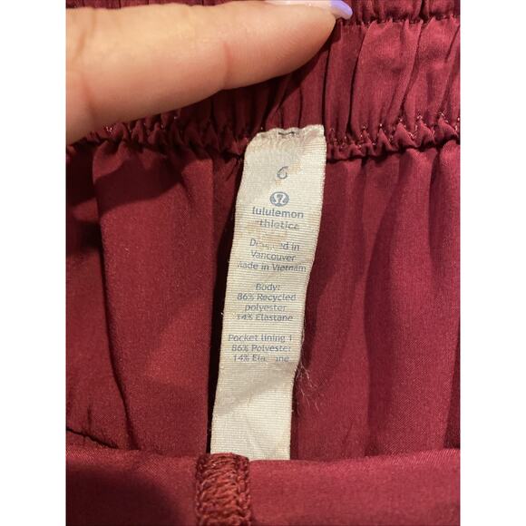 Lululemon Athletica Red Athletic Shorts Lightweight Comfortable Fit - Picture 4 of 7